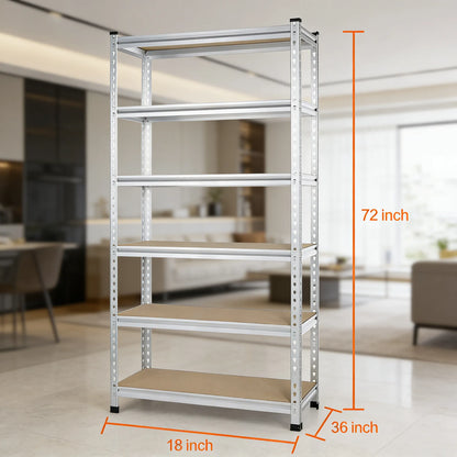 Aluminum 5-Tier Shelf, Double-Post & Sturdy Rack