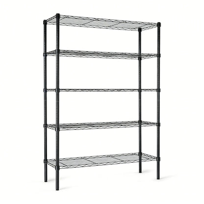 5-Tier Steel Rack, Heavy Duty & Adjustable for Kitchen & Garage